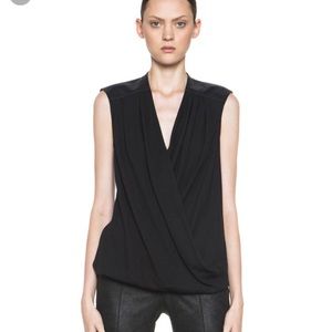 Helmet Lang Drape Front Blouse